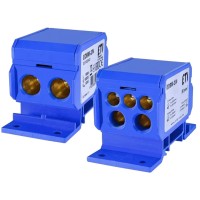 Блок розподільчий EDBM-2/N (160А, 1500V AC/DC, OUT: 1x4-50; 2x4-35; 3x2,5-25) ETI