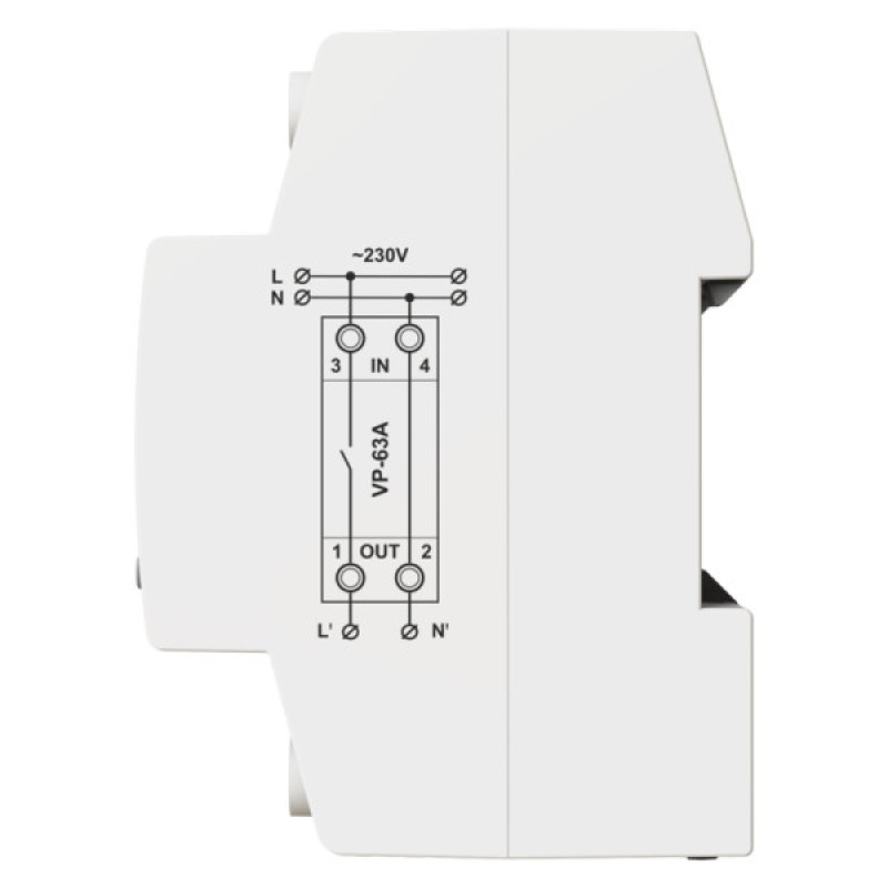 Реле контроля напруги Vp-63A M2W Digitop