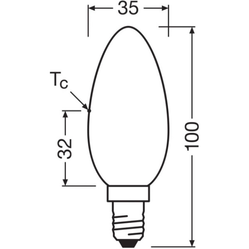 Лампа LED Osram CL B 6.8W/840 FR E14 Value 60