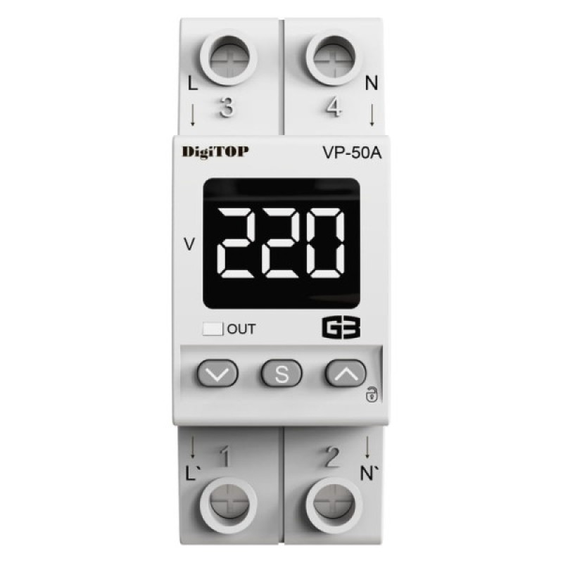Реле контроля напруги Vp-50A M2W Digitop