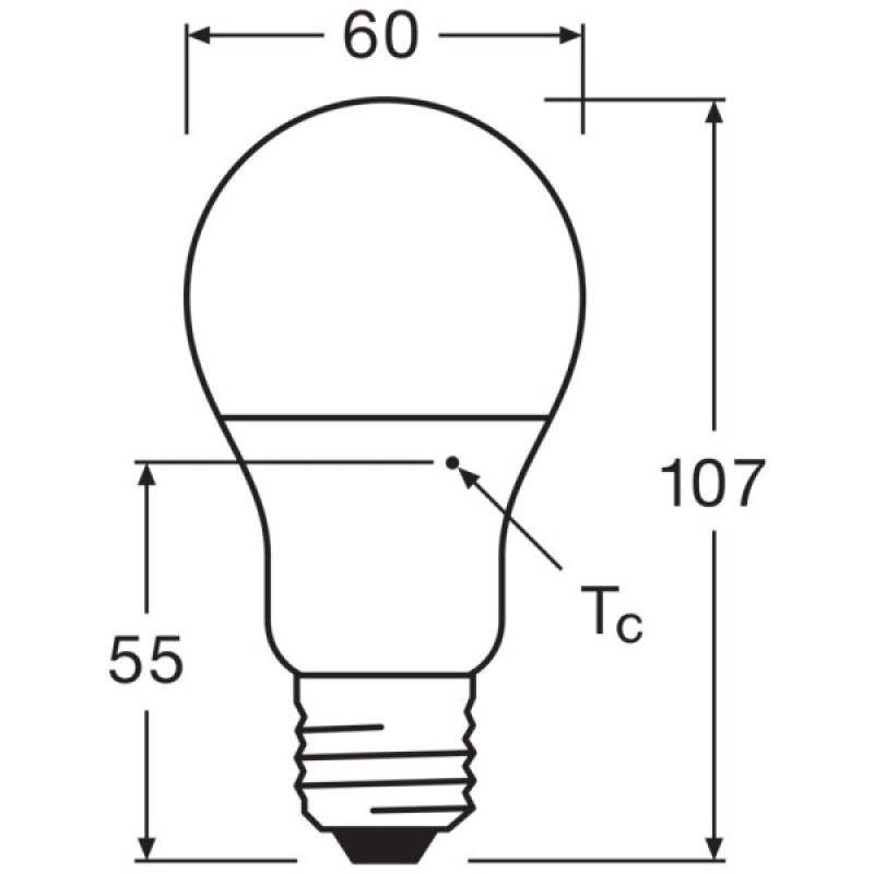 Лампа LED Osram CL A 8.5W/840 FR E27 230V VALUE 60