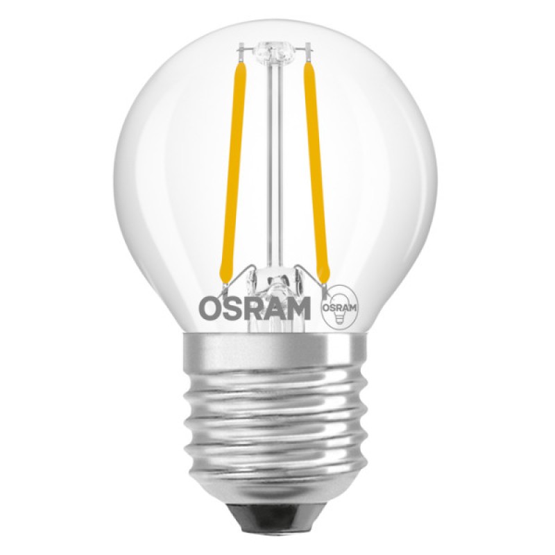 Лампа LED OSRAM CL P25 1.8W/827 230V FIL E27 6X1