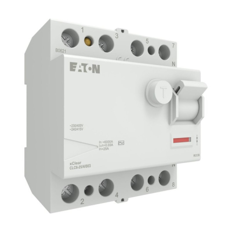 Диференційне реле 4п 25A CLC6-25/4/003 30mA EATON