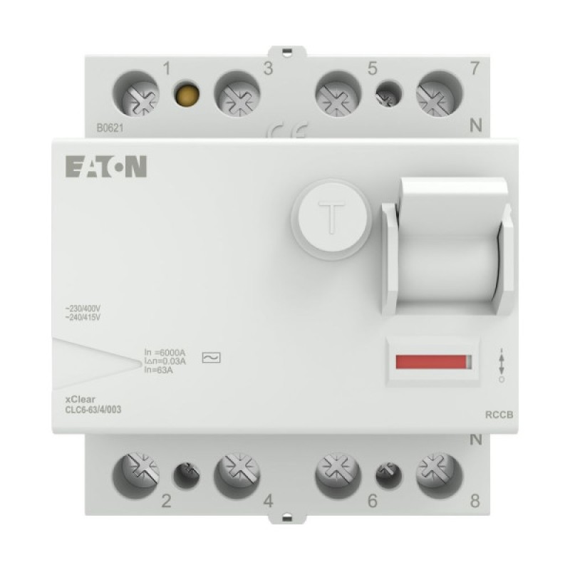 Диференційне реле 4п 63A CLC6-63/4/003 30mA EATON