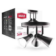 Спот світильник на 3 лампи MAXUS MSL-02R 3x4W 4100K чорний