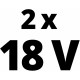 Набір акумулятора та зарядного пристрою Einhell Starter-Kit PXC, 2x18В, 3А•год