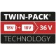 Набір акумулятора та зарядного пристрою Einhell Twincharger Kit PXC, 2х18В, 4.0А•год , 2.2 кг