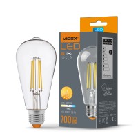 Світлодіодна лампа VIDEX Filament ST64FD 6W E27 4100K  дімерна