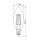 Світлодіодна лампа VIDEX Filament C37F 6W E14 4100K (VL-C37F-06144)