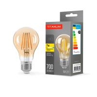 Світлодіодна лампа TITANUM  Filament A60 7W E27 2200K бронза (TLFA6007272A)