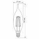 Світлодіодна лампа VIDEX Filament C37Ft 6W E14 4100K