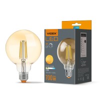 Світлодіодна лампа VIDEX Filament G95FAD 7W E27 2200K дімерна бронза (VL-G95FAD-07272)