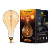 Світлодіодна лампа VIDEX Filament PS160FASD 8W E27 2200K дімерна бронза (VL-PS160FASD-08272)