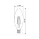 Світлодіодна лампа TITANUM  Filament C37 4W E14 4100K (TLFC3704144)