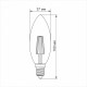 Світлодіодна лампа VIDEX Filament C37FD 4W E14 4100K дімерна