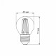 Світлодіодна лампа VIDEX Filament G45FA 4W E27 2200K бронза