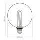 LED лампа VIDEX Filament VL-DI-G125FC1979S 4W E27 1800K Smoke