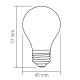 LED лампа VIDEX Filament VL-DG45MO 4W E27 3000K Porcelain dimmable