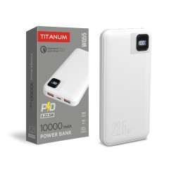 Повербанк 10000mAh TITANUM WQ55 22.5W White (TPB-WQ55-W)