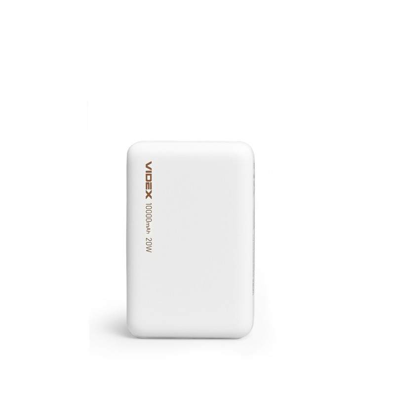 Повербанк з бездротовою зарядкою 10000mAh VIDEX VPB-331 PD20W White