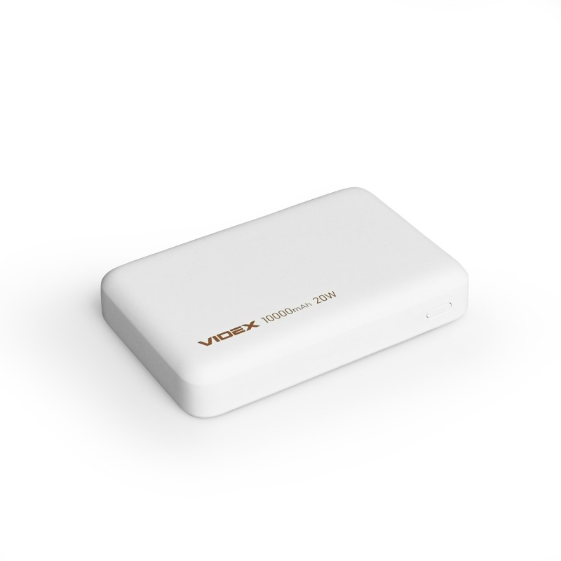 Повербанк з бездротовою зарядкою 10000mAh VIDEX VPB-331 PD20W White