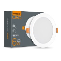 Світлодіодний світильник Back вбудований круглий VIDEX 6W 5000K (VL-DLBR-065)