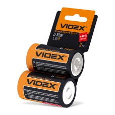 Батарейка сольова Videx R2OP/D 2шт SHRINK CARD (R2OP/D 2pcs SC)