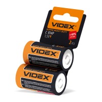 Батарейка сольова Videx R14P/C 2 pcs SHRINK CARD (R14P/C 2pcs SС)