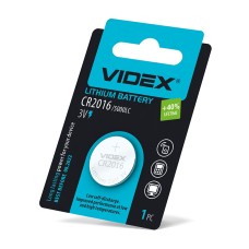 Батарейка літієва Videx CR2016 1 pcs BLISTER CARD (CR2016 1B)