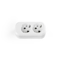 Колодка подовжувача із заземленням 2 гнізда біла TITANUM STANDARD