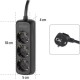 Мережевий подовжувач Hama 3XSchuko 3G*1.5мм 5м Black