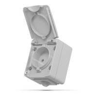 Розетка зовнішня одинарна сіра VIDEX BINERA IP65 (VF-BNW21-G)