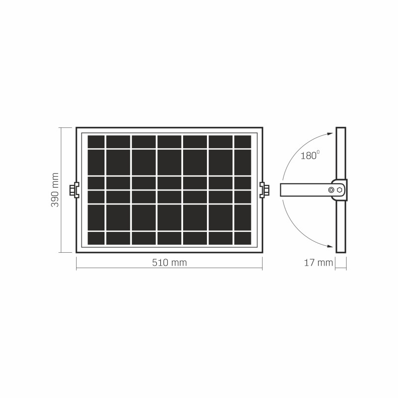 LED прожектор автономний VIDEX VL-FSO5-3005 3740Lm 5000K