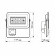 Світлодіодний прожектор VIDEX F2e 30W 5000K з датчиком руху та освітленості (VL-F2e305W-S)