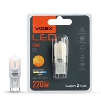 Світлодіодна лампа VIDEX G9e 2.5W G9 4100K (VL-G9e-25224)