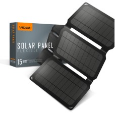 Портативний зарядний пристрій сонячна панель VIDEX VSO-F515UU 15W (VSO-F515UU)