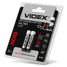 Акумулятори Videx HR03/AAA 1100mAh double blister/2 pcs (HR03/1100/2DB)