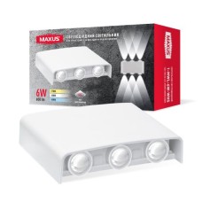 Світильник світлодіодний архітектруний MAXUS MWL 6W 3CCT IP65 WH Square (1-MWL-6W-WHS)