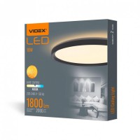 Світильник LED з декоративною підсвіткою VIDEX 18W 4000K Чорний (VL-DL3R-184B)