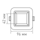 Розумний світильник точковий Maxus 9W (змінні яскравість і колір) квадрат