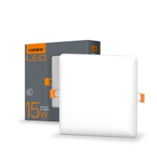 Світлодіодний світильник безрамковий квадратний VIDEX 15W 4100K (VL-DLFS-154)