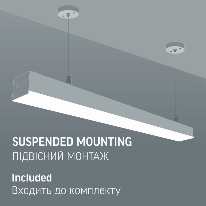 LED світильник лінійний VIDEX BN03 50W 1.2М 5000K 220V Black