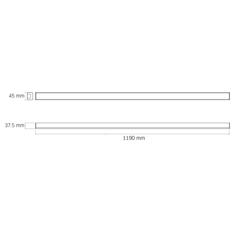 LED світильник лінійний VIDEX BN03 50W 1.2М 5000K 220V Black