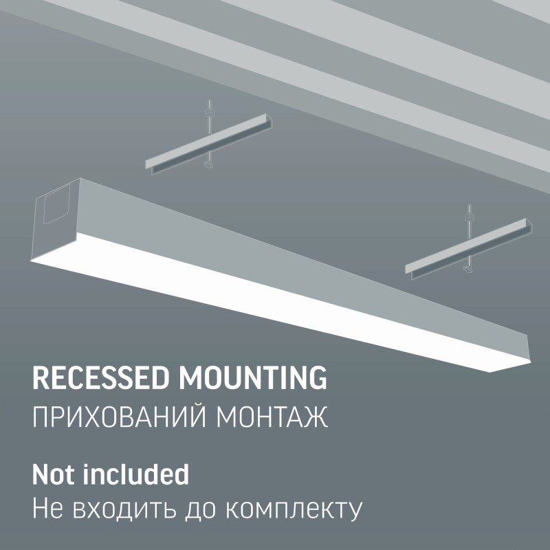 LED світильник лінійний VIDEX BN03 30W 0.6М 5000K 220V Black