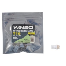 LED автолампа Winso 12V FLUX T10 W2.1x9.5d, 10 pcs