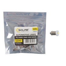 LED автолампа Solar 12V T8.5 BA9s 1smd 5050 white 10 pcs