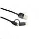 Кабель HAVIT HV-CB610X Micro USB + Lightning 1м, Black (HV-CB610X)