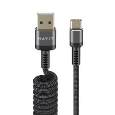 Кабель спіральний USB Type-C HAVIT HV-CB6252 2.4A 1.5м (HV-CB6252)