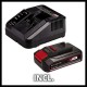 Шурупокрут-дриль акумуляторний Einhell TE-CD 18·2 Li +39 PXC 18В 1x25А·год 44Нм 0-350·0-1250об·хв 1.1кг набір біт і свердл кейс