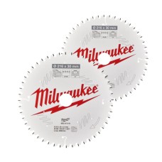 Набір пиляльних дисків Milwaukee 216мм 48T/60T 2шт. (4932479575)